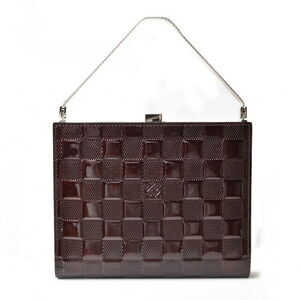 Louis Vuitton Ange Damier Vernis Patent Carmine Accessory Evening Bag